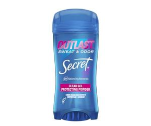 Secret Antiperspirant Deodorant for Women, Protective Powder Fragrance, Clear Gel, Outlast Xtend, 75ml (Pack of 6) (Packaging May Vary)