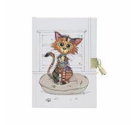 Secret booklet a5 cute cat Kiub Kook 160 p Blanc 15,6x21,5x1,5 cm