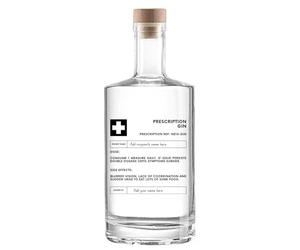 Secret Bottle Shop Personalised Engraved Prescription Gin Novelty Funny Birthday Gift 70cl - Any Name (Full Gin Bottle) London Dry Gin