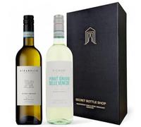 Secret Bottle Shop - Pinot Grigio Italian White Wine Gift Boxed Set 2x75cl | Wine Gifts for Him, Her, Birthdays, Christmas, Corporate, Mothers Day, Fathers Day