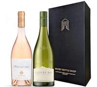 Secret Bottle Shop - Premium White & Rose Wine Duo Gift Set 75 loudy Bay Sauvignon Blanc, Whispering Angel - Malborough New Zealand - Provence France