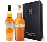 Secret Bottle Shop - Whisky v Whiskey Discovery Duo Gift Boxed 2x70 len Scotia Double Cask & Traveller Whiskey | Gifts for Him, Her, Birthdays, Christmas, Corporate, Mothers Day, Fathers Day