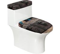 Secret Box Toilet Lid Cover Set - Elastic Smooth Polyester Material Dustproof and Easy to Clean Durable