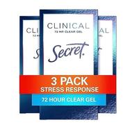 Secret Clinical Strength Antiperspirant and Deodorant Clear Gel, Stress Response, 1.6 Oz. (Pack of 3)