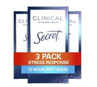 Secret Clinical Strength Antiperspirant and Deodorant for Women, Soft Solid, Stress Response, 1.6 Oz, Pack of 3