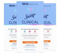 Secret Clinical Strength Antiperspirant and Deodorant Invisible Solid, Stress Response, 1.6 Oz. Packaging may Vary