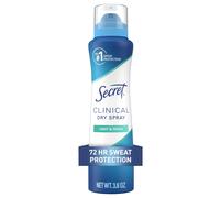 Secret Clinical Strength Dry Spray Antiperspirant Deodorant for Women, 3X Stress Protection, 72hr Sweat & Odor Protection, PH Balancing Minerals, Ligh