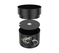 Secret Compartment Pot - Anti-Theft Container | 12.7 x 11.2 cm, Double Bottom Design with Lock, for Cash, Safe for Keys, Jewelry, Objects