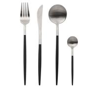 Secret de Gourmet 24-Piece Cutlery Set Stainless Steel IDA Model Silver and Black