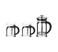 Secret de Gourmet - Set of 3 glass coffee maker with 2 cups