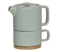 Secret de Gourmet - Solitaire Nature Mint Ceramic teapot with Integrated Removable Cup