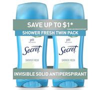 Secret Deodorant Shower Fresh Solid 2.6oz Great Valu Twin Pk