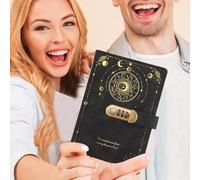 Secret Diary Notebook - A5 Lined Planner, Key Lock Writing Journal, Faux Leather Memo Pad, Secure Closure Thought Record Book with Ribbon Marker | Memory Keeping Companion for Girls Teens Celebration