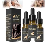 Secret Drop, Secret Drops for Strong Men, Enhanced Secret Drops, Secret Happy Drops for Strong Men, Pleasure Peak Oral Drops for Enhancing Sensitivity and Pleasure (3Pcs)