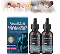 Secret Drops for Strong Men, PleasurePeak Oral Drops, Hormones Drops, Enhancing Sensitivity and Pleasur Boost Energy Levels, Secret Happy Drops for Men (2Pcs)