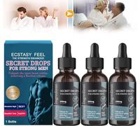 Secret Drops for Strong Men, PleasurePeak Oral Drops, Hormones Drops, Enhancing Sensitivity and Pleasur Boost Energy Levels, Secret Happy Drops for Men (3Pcs)