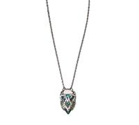 Secret for Longevity Art Deco Vintage Antique Flapper Gatsby Style Wedding Bridal Green Emerald Rhinestone Pendant Necklace on18 inch Chain
