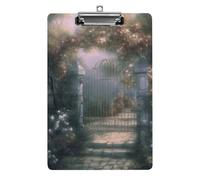 Secret Garden Clipboard, A4 Acrylic Clipboard with Hanging Hole, Ultra-Light Clip Board - Holds 100 Sheets, Shatterproof Document Holder for Office, 12.5" X 8.5"
