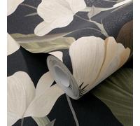 Erismann Wallpaper Fairy Blossom 10508-15 - Non-woven Floral - Black