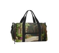 Secret Garden Gym Bag Water-Repellent Twill Shoe Compartment Black
