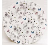Secret Garden Plates 10.5" 27 cm Set of 4 Fine Bone China Flowers Butterflies Bees Dinner Plates Hand Decorated in UK