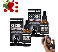 Secret Happy Drops, PleasurePeak Oral Drops, Happy Hormones Drops Womens, Enhancing Sensitivity and Pleasure, Boost Energy Levels, Promoting Relaxation (2pcs)