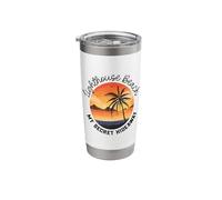 Secret Hideaway Lighthouse Beach Stainless Steel Insulated Tumbler