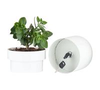 Secret Hiding Containers - Money Stash Secret Spare Hider Compartment-Flower Pots False Bottom with Key Lock, Key Hider Storage Box for Yard Patio Decorations