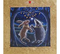 Secret in Valentines Wood by Hannah Willow - UK Made Art Greetings Card - Loving Hare and Badger in This Beautiful Dancing in The Forest - Birthday Card - Valentines Card - Anniversary