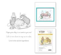 Secret Ingredient Cling Rubber Stamps from The House-Mouse Heart and Soul Collection, Red