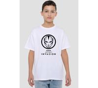 Secret Invasion Mono Badge Kids T-Shirt White