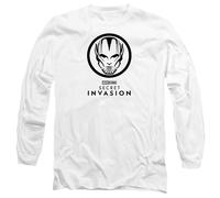 Secret Invasion Mono Badge Long Sleeve T-Shirt S-2XL, White