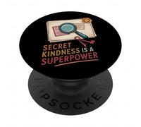 Secret Kindness Is A Superpower Funny Positive Agent PopSockets Adhesive PopGrip