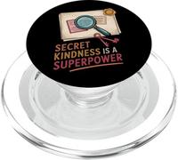 Secret Kindness Is A Superpower Funny Positive Agent PopSockets PopGrip for MagSafe