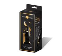Secret Kisses 11.5 cm Handblown Wide Glass Plug Anal Plug Black