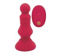 Secret Kisses Remote Vibrating Floret Buttplug Red One Size