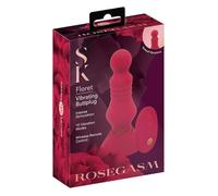 Secret Kisses Remote Vibrating Floret Buttplug Red One Size