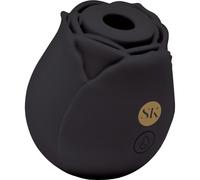 Secret Kisses Rosegasm Air Rechargeable Rose Clitoral Suction Stimulator, Black