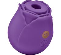 Secret Kisses Rosegasm Air Rechargeable Rose Clitoral Suction Stimulator, Purple