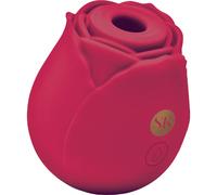 Secret Kisses Rosegasm Air Rechargeable Rose Clitoral Suction Stimulator, Red