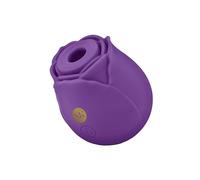 Secret Kisses Rosegasm Air Rechargeable Rose Clitoral Suction Stimulator, Purple