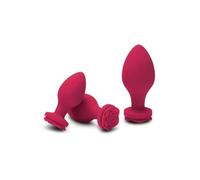 Secret Kisses Rosegasm Butt Bouquet Training Set Red Anal Plug One Size