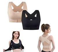 Secret Lane Bare Bralette,Support Bras for Women Full Coverage and Lift Criss Cross in Front Push Up Wireless Bra,Soft Comfy Kyphosis Posture Corrector Daily Bras. (Black, M)