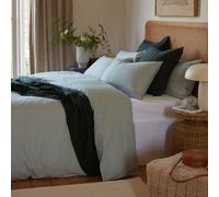 Secret Linen Store Billy Organic Brushed Cotton 3 Piece Duvet Set TEAL SINGLE