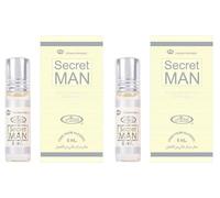 Secret Man Concentrated Perfume Oil 6ml Roll-On - Pack of 2 | Long Lasting Alcohol-Free Attar for Men | Woody & Musky Fragrance