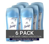Secret Original Unscented Women's Invisible Solid Ph Balanced Antiperspirant & Deodorant 2.6 Oz (Pack of 6)