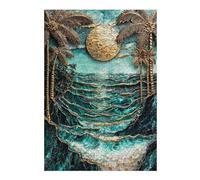 Secret Paradise Beach Artistic Wooden Jigsaw Puzzle for Adults, 300 PCS