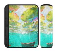 Secret Realm Under Water Lily Leaves 2 pcs car seat Shoulder Strap Covers, Protects Your Neck and Shoulders, car seat Cover pad for Sedan