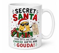 Secret Santa Cheese Gifts are Gouda Funny Cheese Lover Ceramic Cup Gift Mug