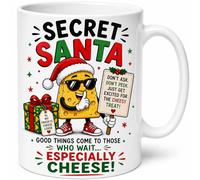 Secret Santa Cheese Lover Funny Holiday Ceramic Cup Gift Mug